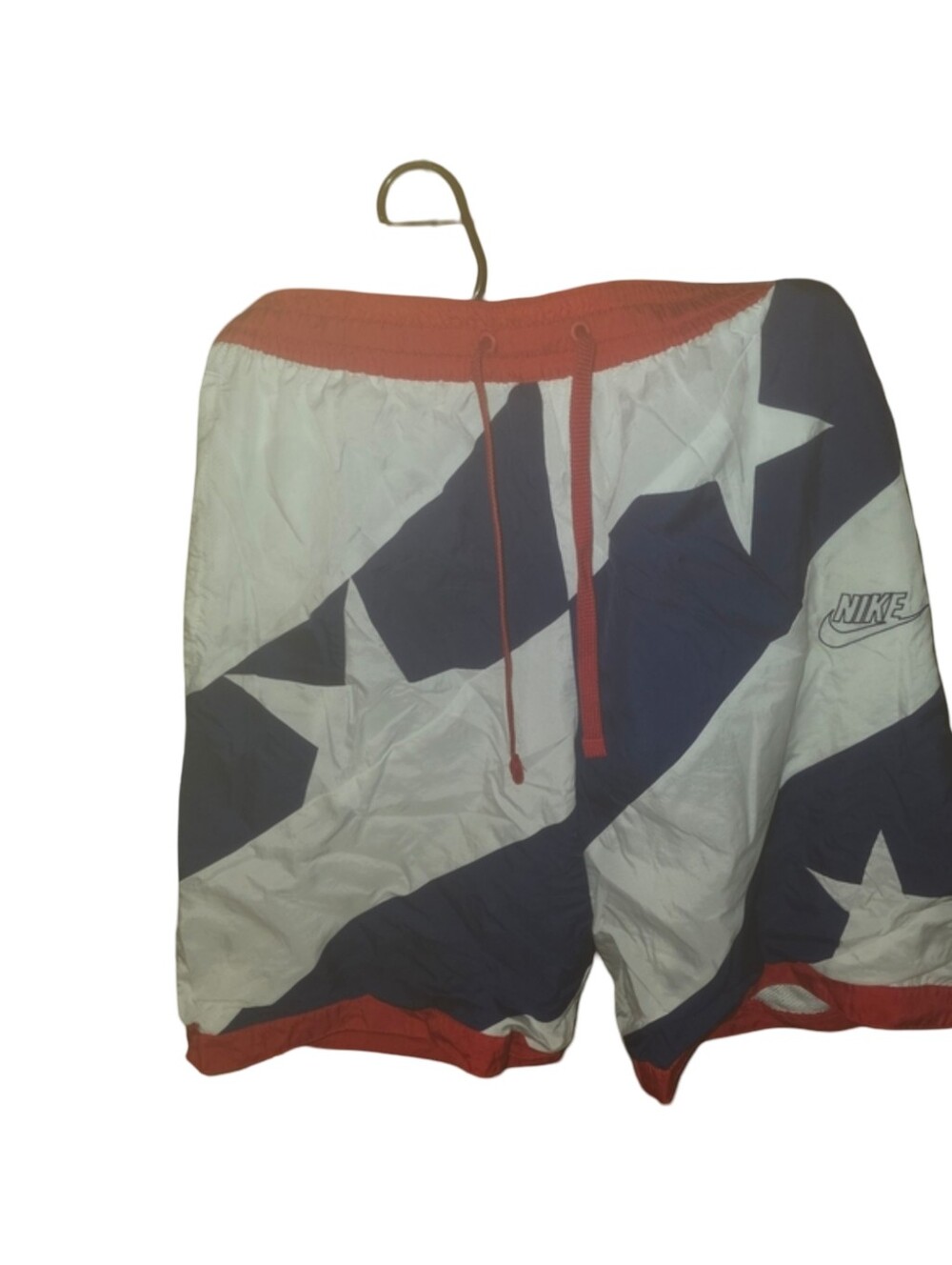 Nike Men’s Red, White & Blue Star Print Swim Shorts